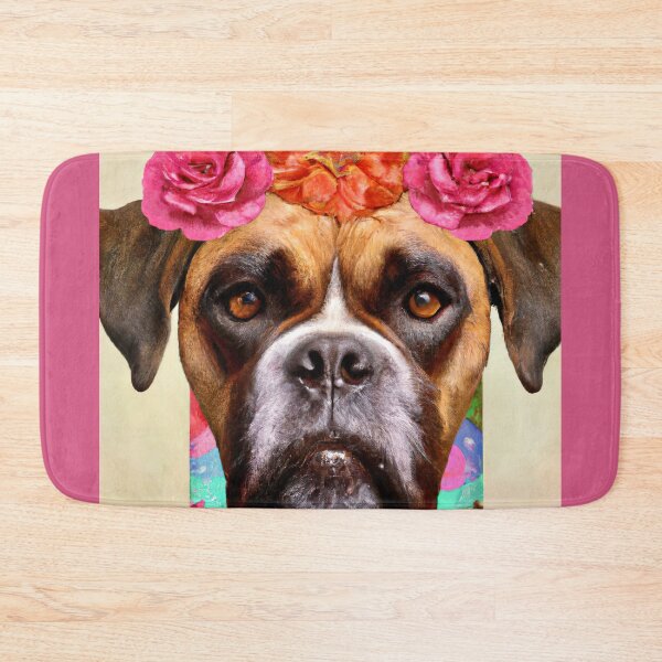 Item preview, Boxer Cute Romantic Frida Kahlo Inspired Canvas Art designed and sold by unitydesigneu.