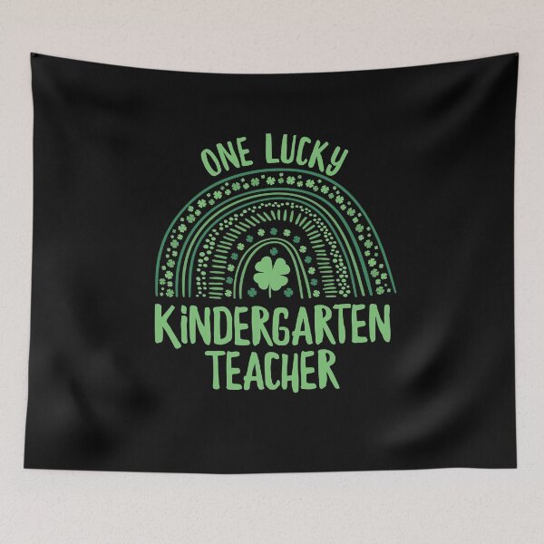 Item preview, One Lucky Kindergarten Teacher Rainbow St Patricks Day designed and sold by ZzCorezZ.