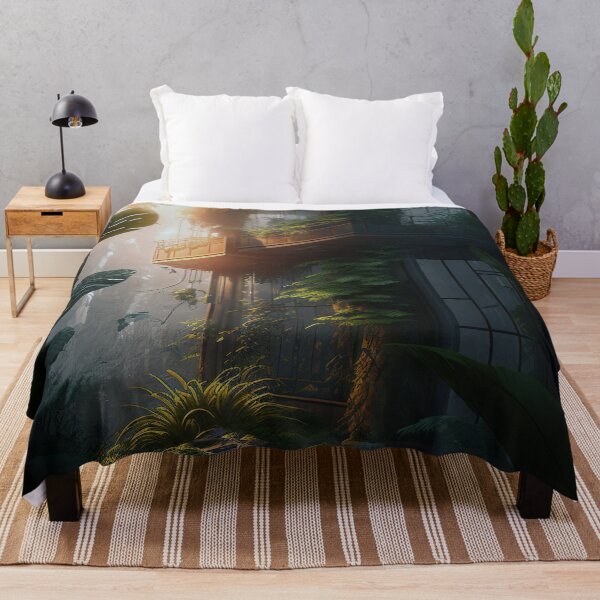Item preview, Nature Collection | House in Jungle Sunset designed and sold by NanarodsDesign.