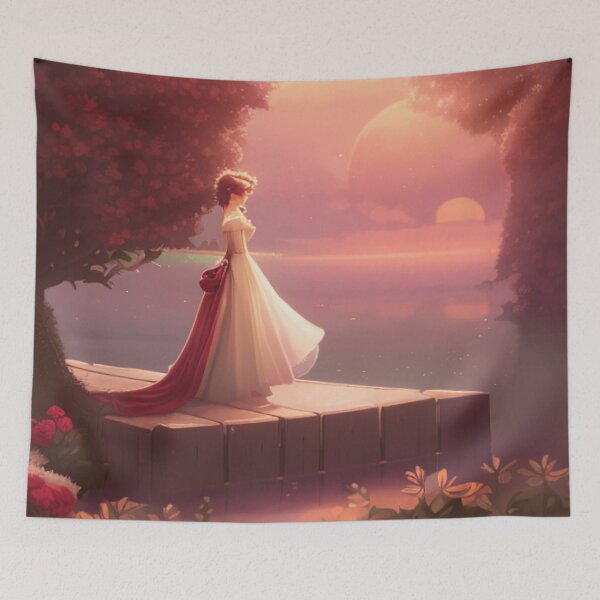 Item preview, Young woman at a pond in late summer designed and sold by Girly-Universe.