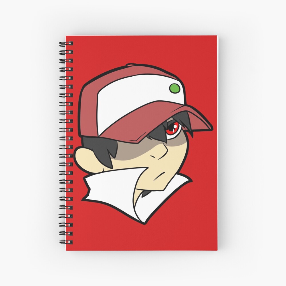 Trainer Red Bust Spiral Notebook for Sale by Draikinator