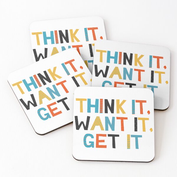 Item preview, Think it Want it Get it - Inspirational and Motivational Quote designed and sold by greenoriginals.