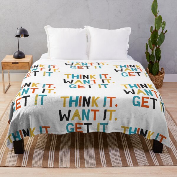 Item preview, Think it Want it Get it - Inspirational and Motivational Quote designed and sold by greenoriginals.