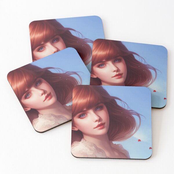 Item preview, Young woman with blue eyes and blue sky designed and sold by Girly-Universe.