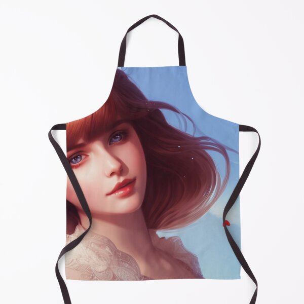 Item preview, Young woman with blue eyes and blue sky designed and sold by Girly-Universe.