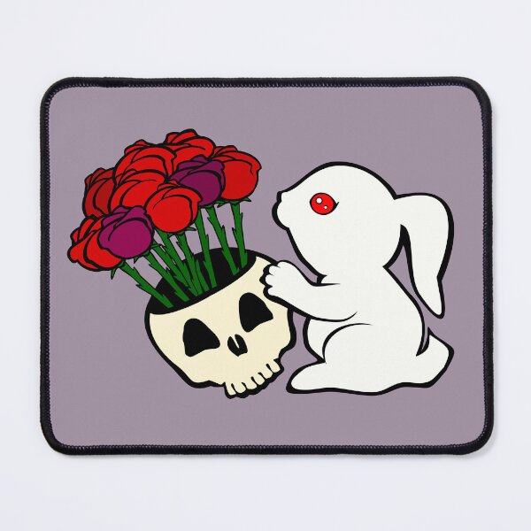 Item preview, killer bunny rabbit skull flowers roses red designed and sold by MiraNomegusta.