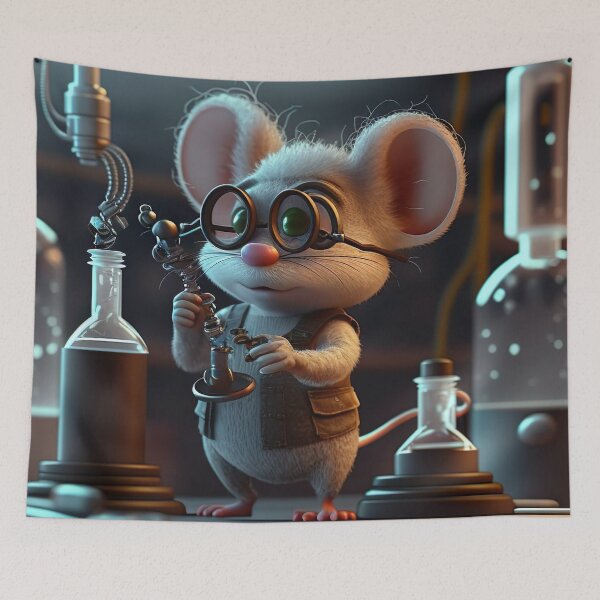 Item preview, Cartoon Animals | Chemist Mouse designed and sold by NanarodsDesign.
