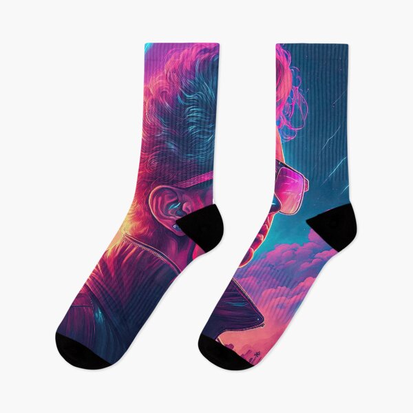 Item preview, Synthwave Savior: The Illuminated Icon designed and sold by Mullet Monkey.