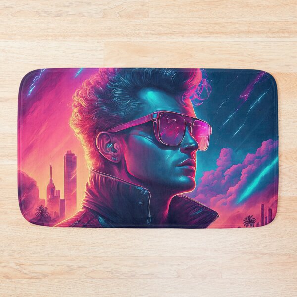 Item preview, Synthwave Savior: The Illuminated Icon designed and sold by Mullet Monkey.