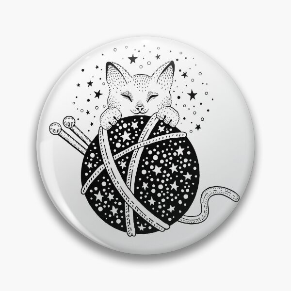 Item preview, funny and cute cat with a ball of wool designed and sold by koki4you.