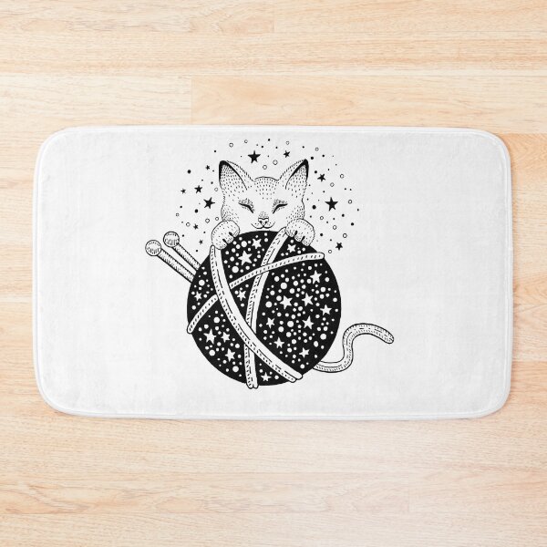 Item preview, funny and cute cat with a ball of wool designed and sold by koki4you.