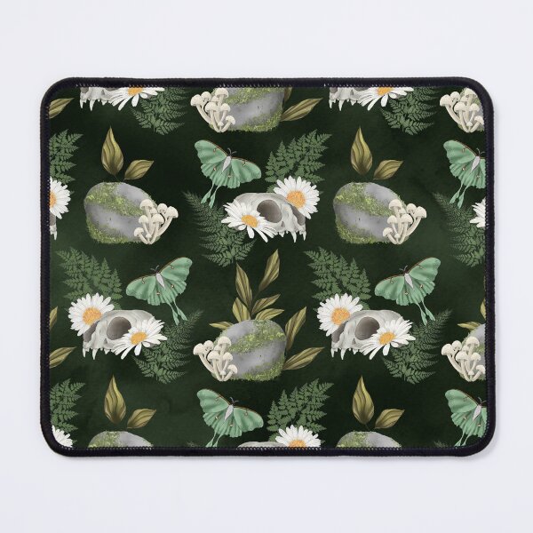 Item preview, Green Witch - Mossy Stones, ferns, luna moths, skulls and flowers Perfect spooky witchy design designed and sold by ThriceRound.