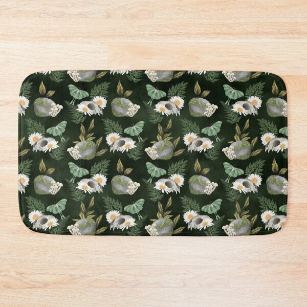 Item preview, Green Witch - Mossy Stones, ferns, luna moths, skulls and flowers Perfect spooky witchy design designed and sold by ThriceRound.