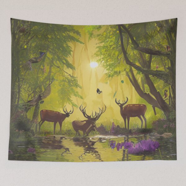 Item preview, The Sipping Song of the Deer at the Mystic Lake designed and sold by WBP Mart.