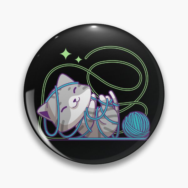 Item preview, funny and cute cat with a ball of wool designed and sold by koki4you.