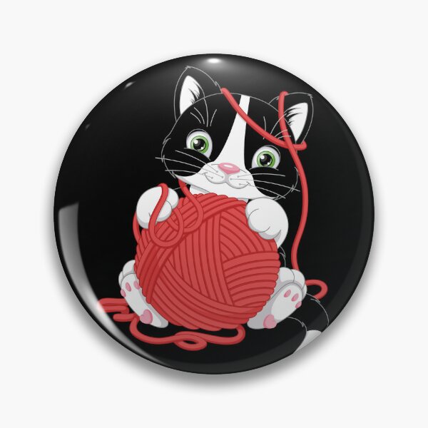 Item preview, funny and cute cat with a ball of wool designed and sold by koki4you.