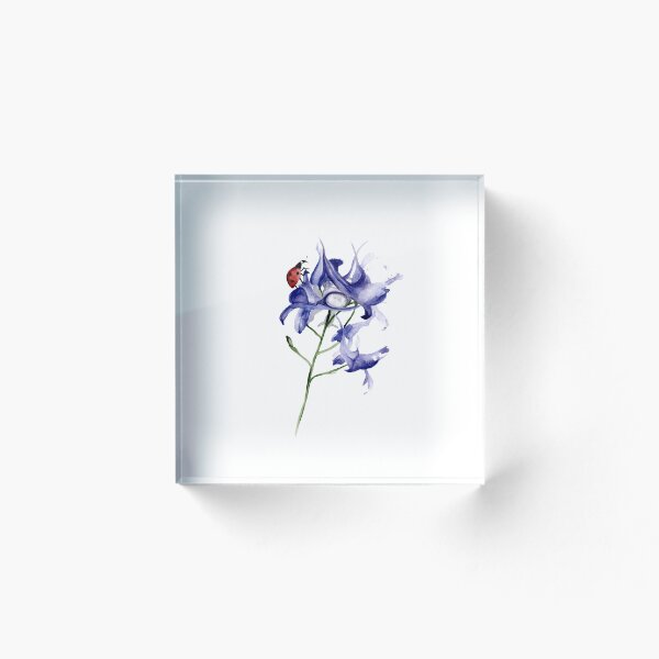 Artikelvorschau, Juli Geburtsmonat Rittersporn Blume Aquarell entworfen und verkauft von Dearmoonstudio.