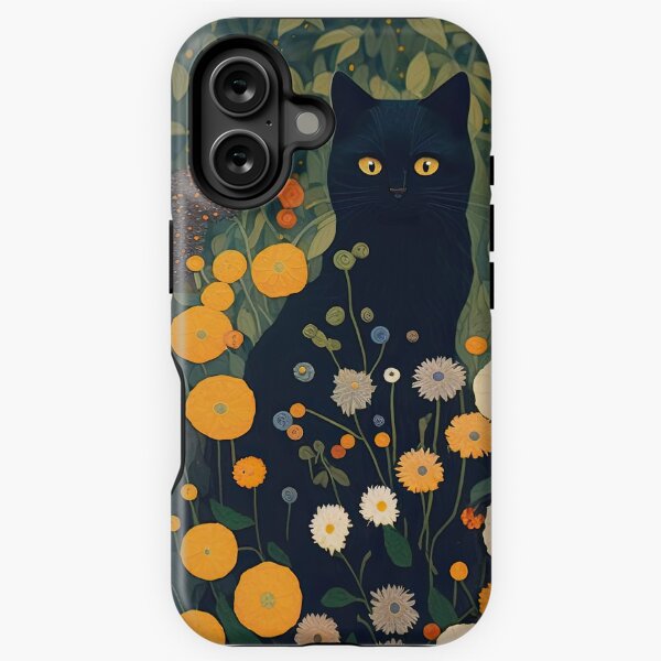 Artikel-Vorschau von Klimt Kitty im Blumengarten, designt und verkauft von curiouswonder.