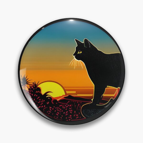 Item preview, Cat Watching Sunset Scene designed and sold by kubix81.