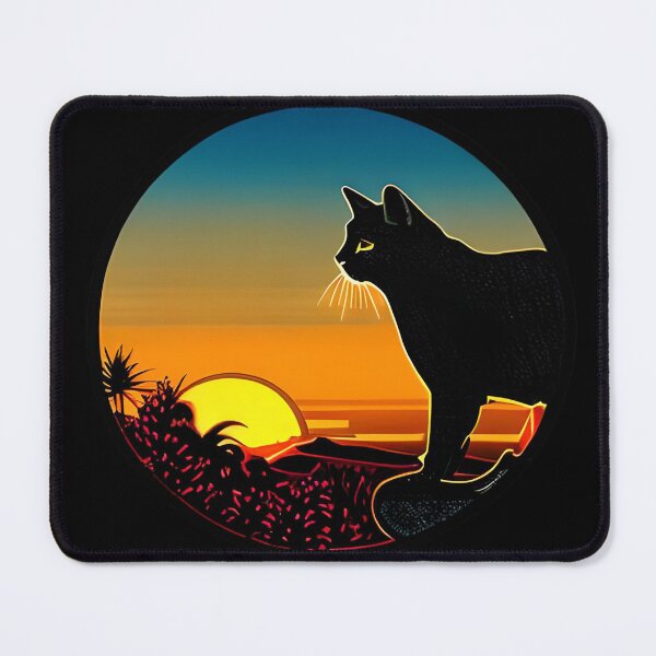 Item preview, Cat Watching Sunset Scene designed and sold by kubix81.