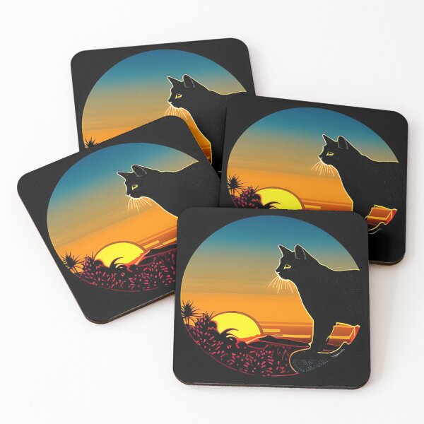 Item preview, Cat Watching Sunset Scene designed and sold by kubix81.