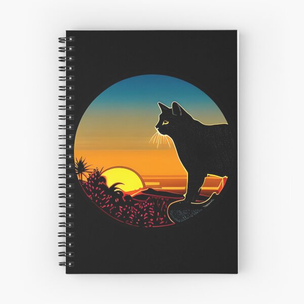Item preview, Cat Watching Sunset Scene designed and sold by kubix81.
