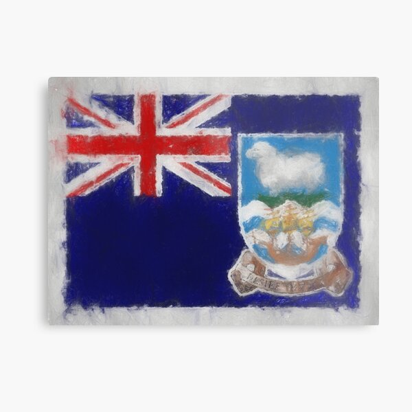 Falkland Islands Flag Reworked No. 66, Series 3 Metal Print