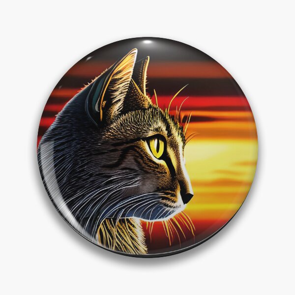 Item preview, Cat Watching Sunset Scene designed and sold by kubix81.
