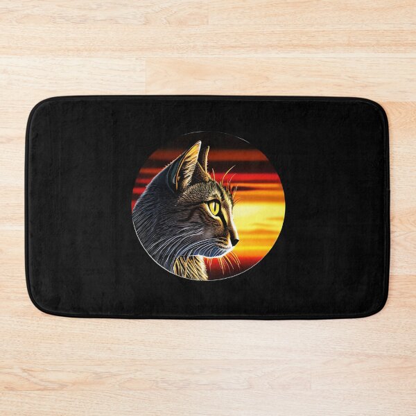 Item preview, Cat Watching Sunset Scene designed and sold by kubix81.