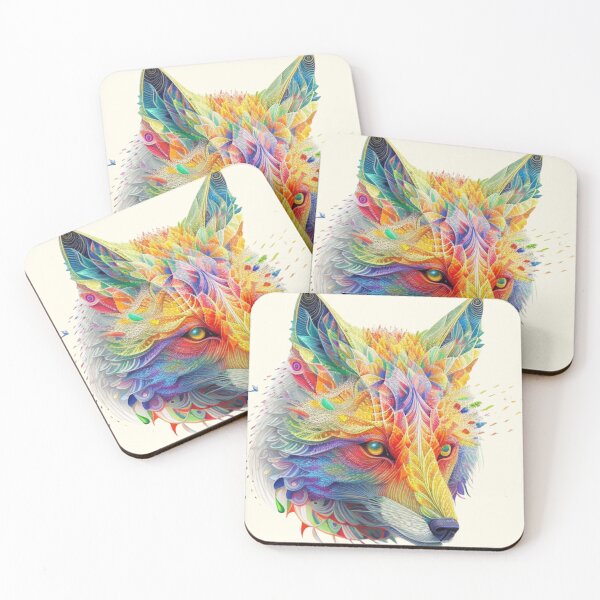 Item preview, Colorful Wolf Watercolor designed and sold by Travelslightly.