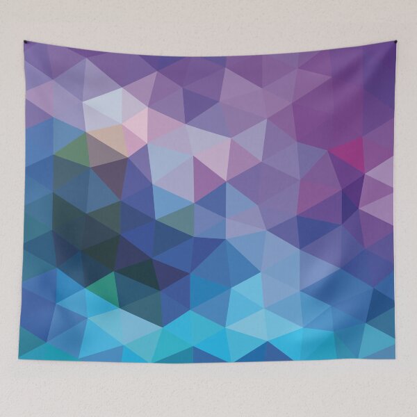 Item preview, Galaxy Low Poly Abstract Blue and Purple  designed and sold by shaldesign.