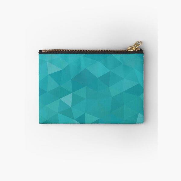 Item preview, Aqua Low Poly Abstract Turquoise Blue designed and sold by shaldesign.