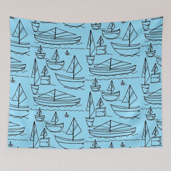 Item preview, Describing Sailboats Doodle designed and sold by Nalinne Jones.