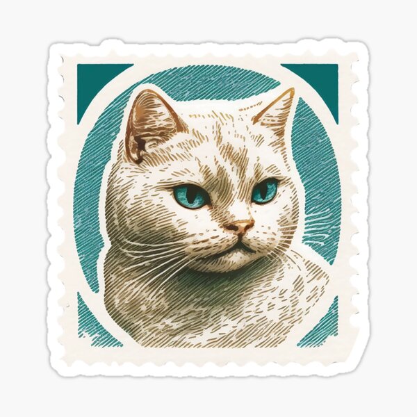 Kittens At Play Vintage Stamp Style Stickers *NEW!
