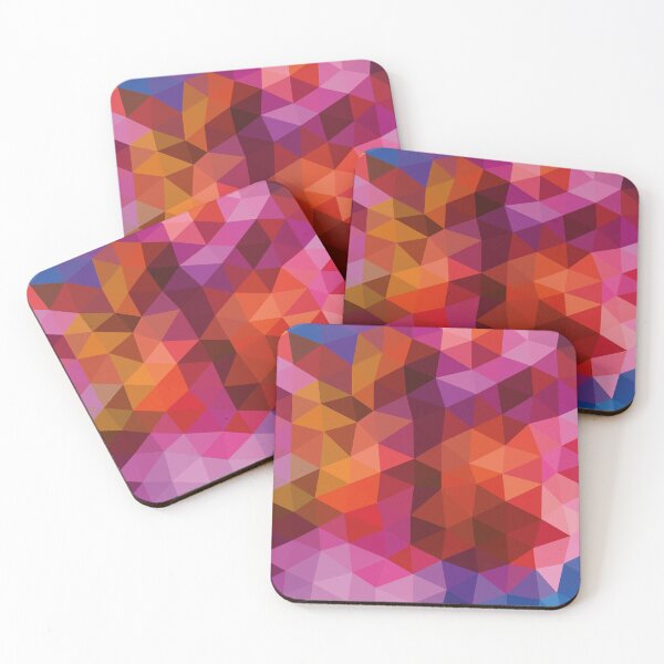 Item preview, Rainbow Low Poly Abstract Pink and Orange designed and sold by shaldesign.