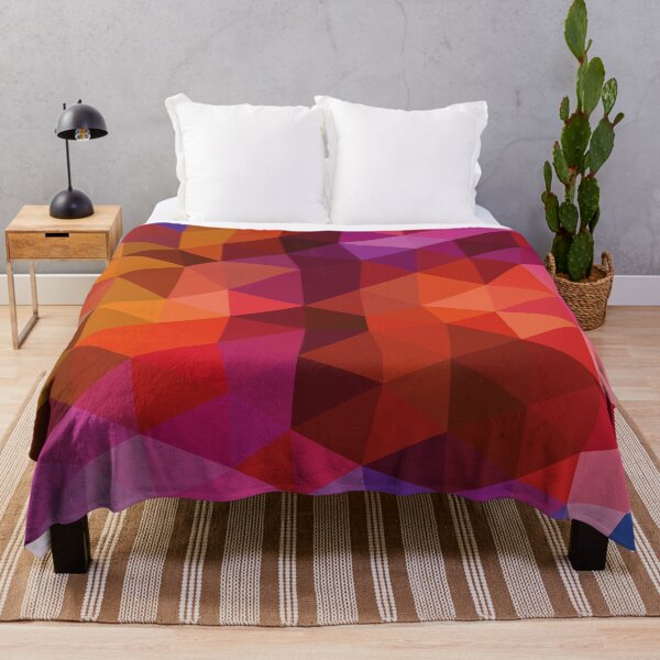 Item preview, Rainbow Low Poly Abstract Pink and Orange designed and sold by shaldesign.