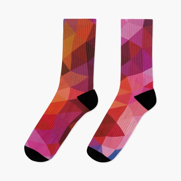 Item preview, Rainbow Low Poly Abstract Pink and Orange designed and sold by shaldesign.