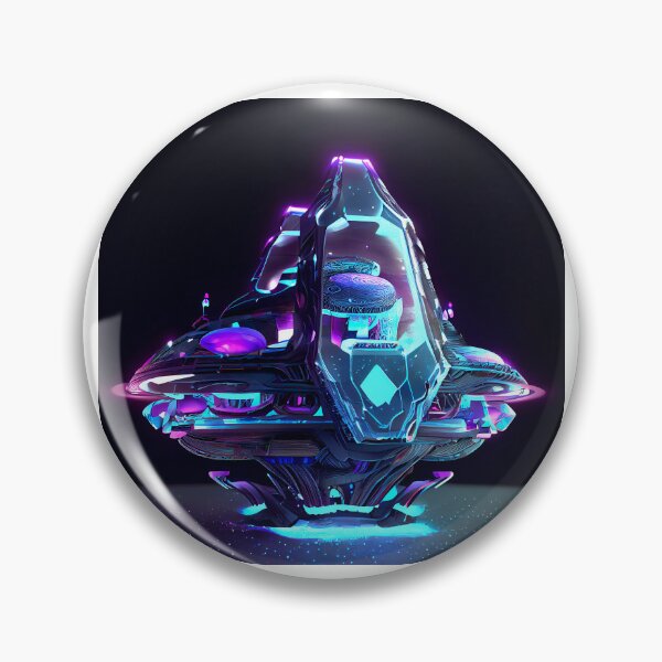 Item preview, Neon Purple Imaginary Space Craft designed and sold by factory88.