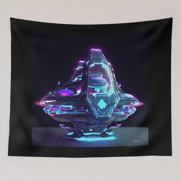 Item preview, Neon Purple Imaginary Space Craft designed and sold by factory88.