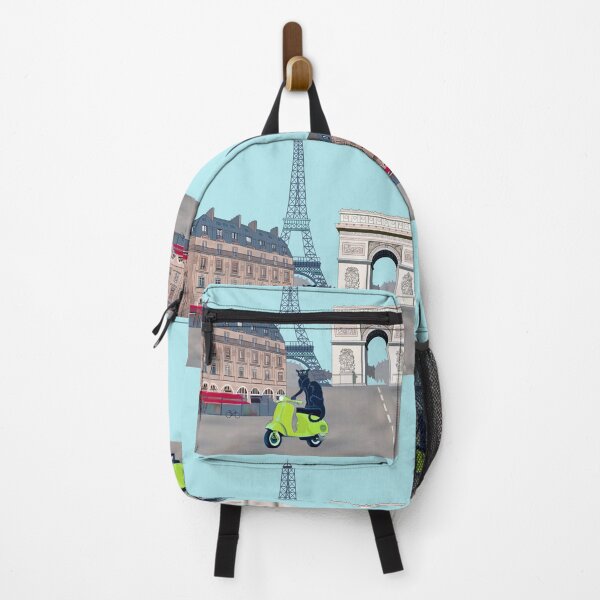 Item preview, Le chat noir, scooter adventures in Paris designed and sold by QuirkyCatz.