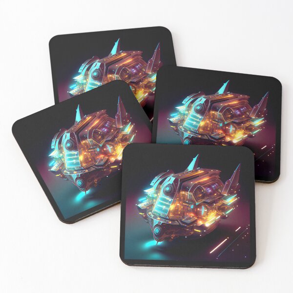Item preview, Neon Golden Imaginary Space Craft designed and sold by factory88.