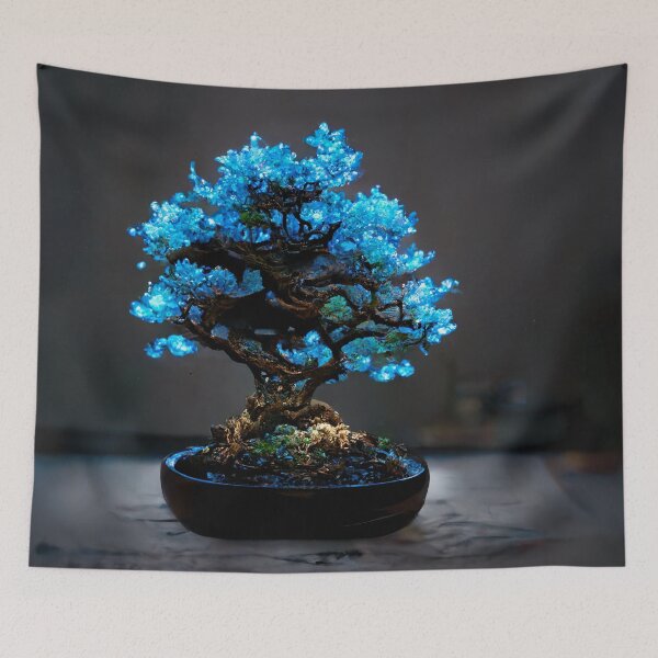 Item preview, Nature Collection | Crystal Blue Bonsai Tree designed and sold by NanarodsDesign.