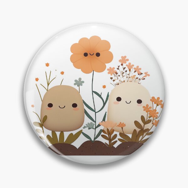 Artikelvorschau, Kawaii chibi cute flower couple entworfen und verkauft von ChibiInstant.