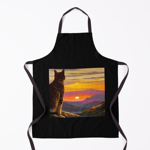 Item preview, Cat Watching Sunset Scene designed and sold by kubix81.