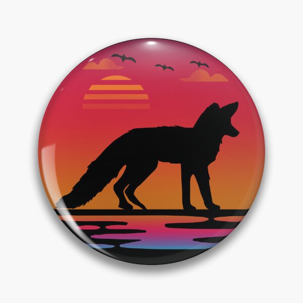 Item preview, fox animal lover Silhouette in nature gift designed and sold by alaechamlal.