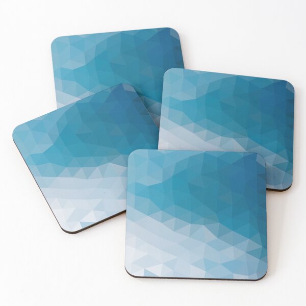 Item preview, Glacier Low Poly Abstract Ice Blue designed and sold by shaldesign.