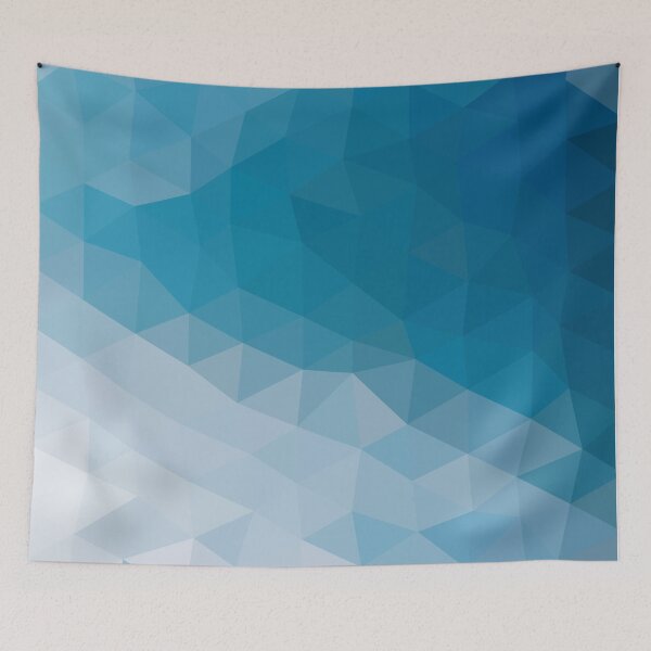 Item preview, Glacier Low Poly Abstract Ice Blue designed and sold by shaldesign.