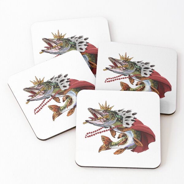 Artikelvorschau, König. Angeln. Pike. Fisch entworfen und verkauft von ManyaArtShop.