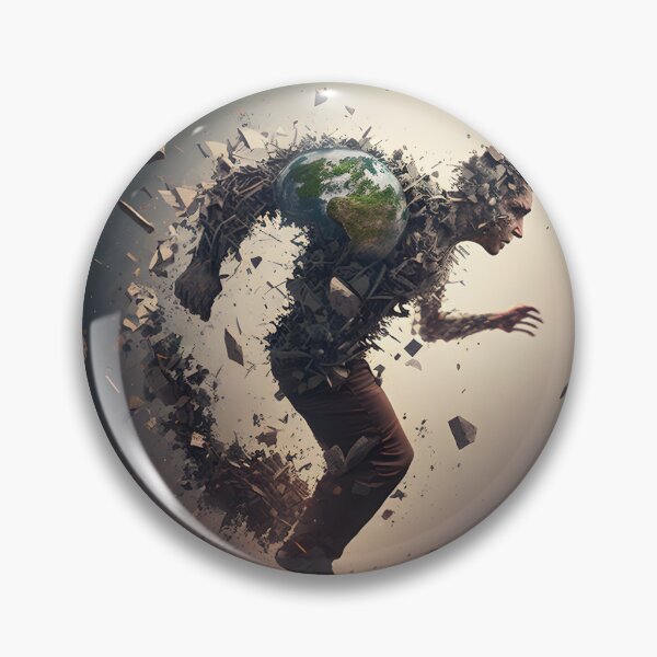Item preview, Man transforms into earth and stones artwork designed and sold by FRSquare.