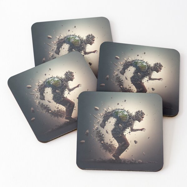 Item preview, Man transforms into earth and stones artwork designed and sold by FRSquare.